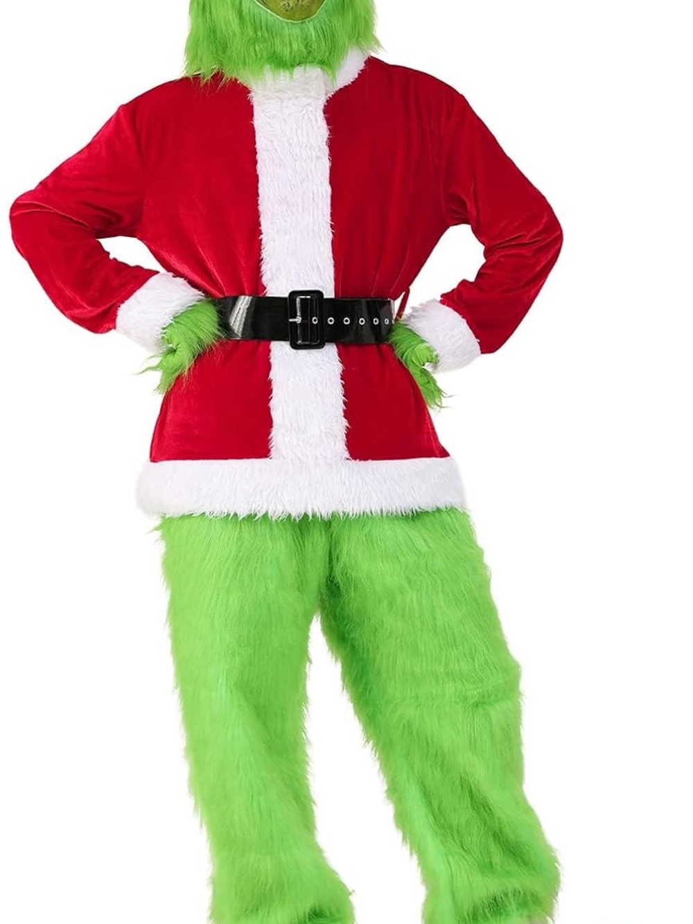 Amazon Men’s Grinch-Inspired Holiday Costume Jacket and Pants green 🛑No Socks